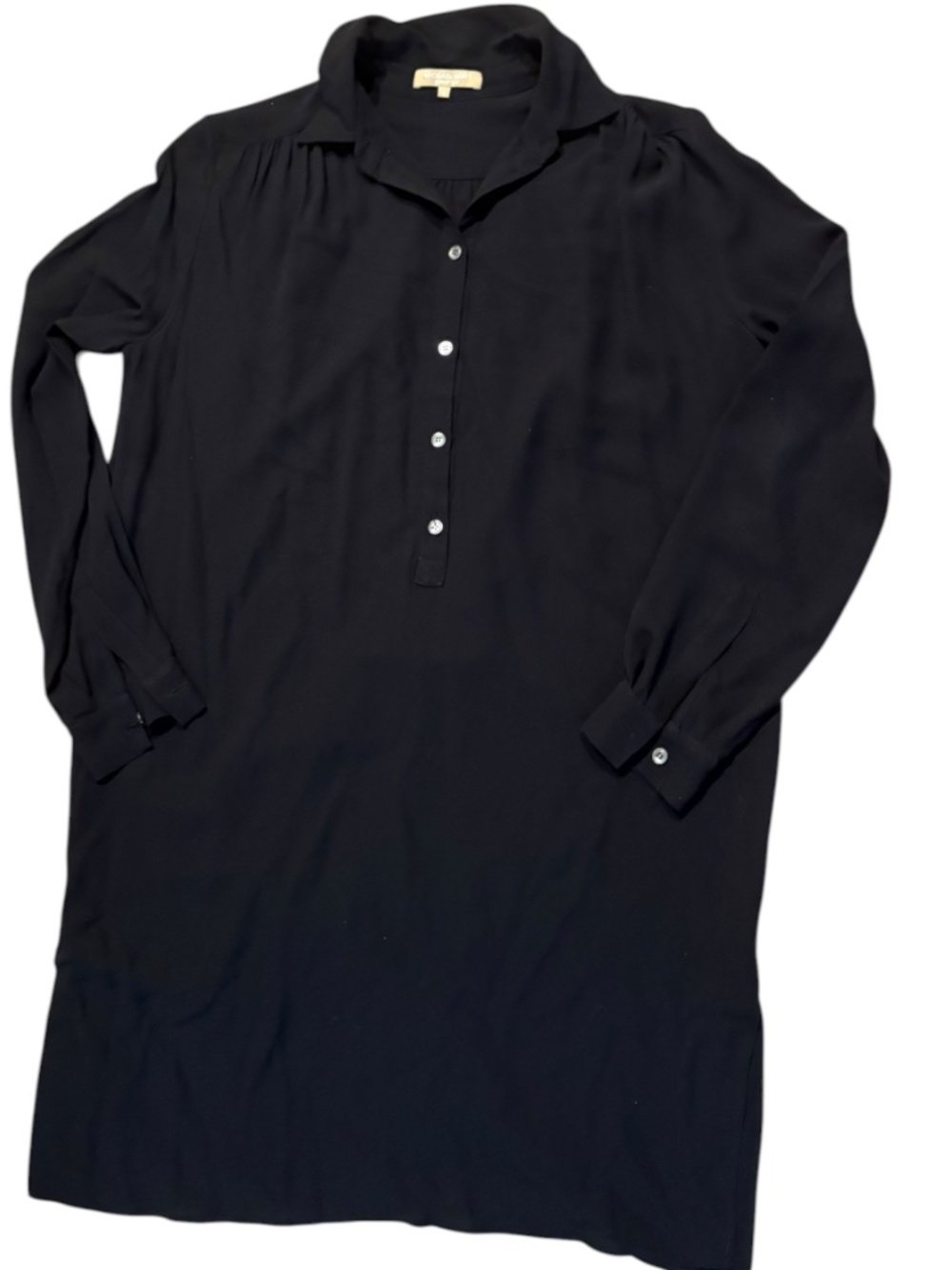 Michael kors collection black silk shirt dress